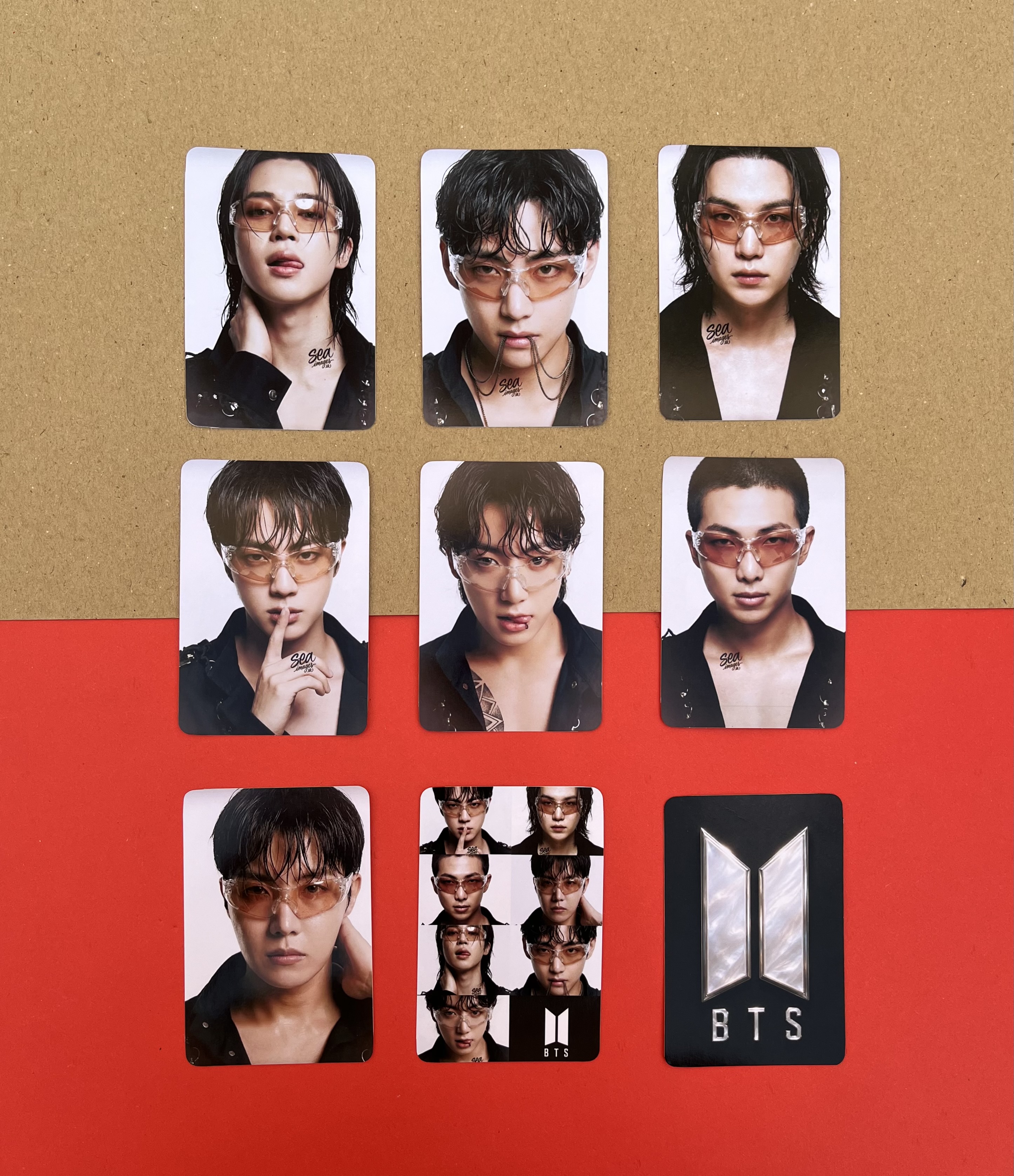 پک فتوکارت bts تم مشکی چهره